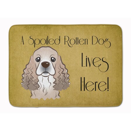 Carolines Treasures Cocker Spaniel Spoiled Dog Lives Here Machine Washable Memory Foam Mat BB1464RUG